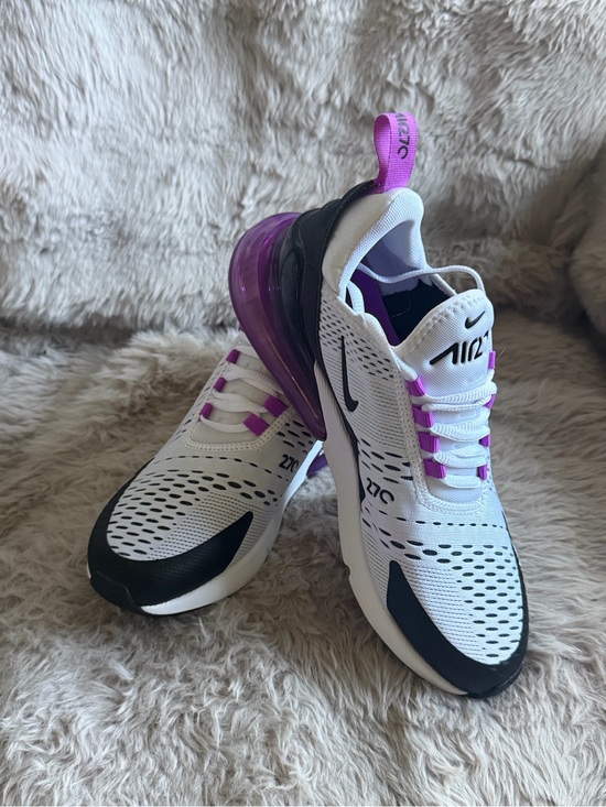 Nike Shoes - Nike Women's White Black and Purple Air Max 270 Sneakers